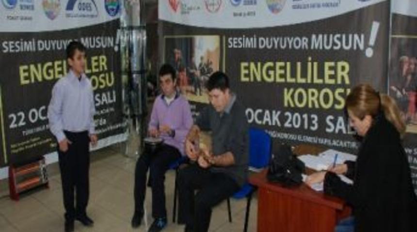Engelliler Korosu Elemelerinde H&uuml;nerlerini Sergilediler