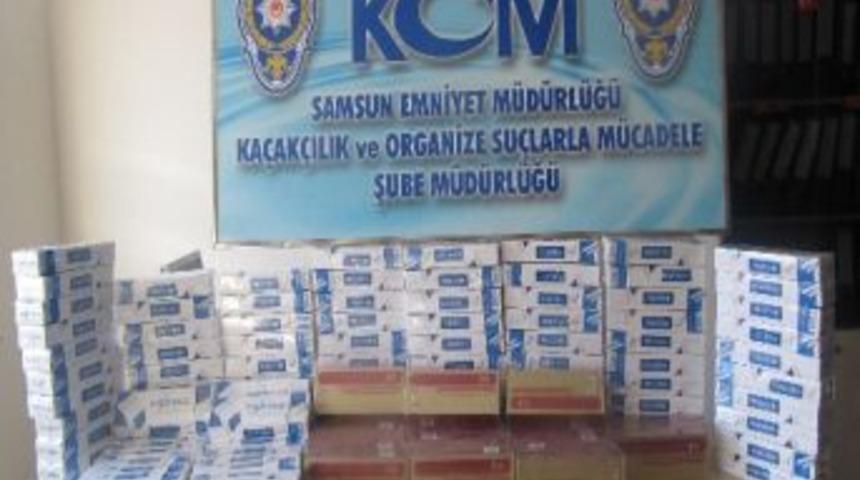 Samsun'da Bin 250 Paket Ka&ccedil;ak Sigara Ele Ge&ccedil;ti