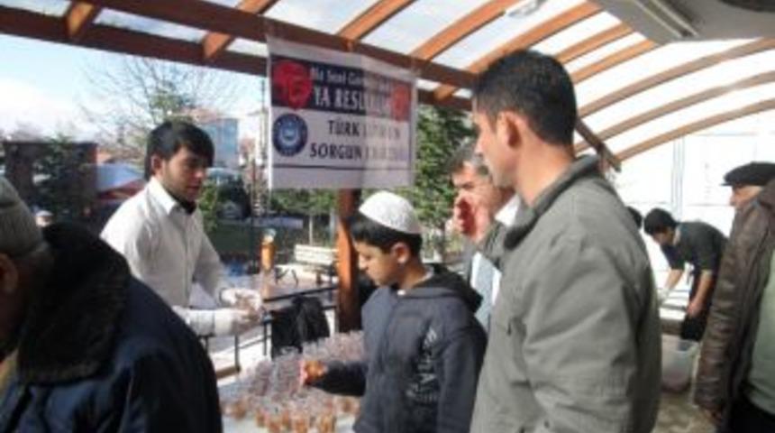 T&uuml;rk Eğitim Sen Sorgun Temsilciliği Lokma Tatlısı Dağıttı