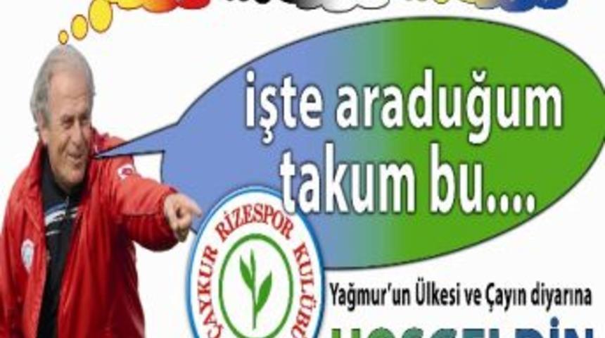 &Ccedil;aykur Rizesporlu Taraftarlardan Mustafa Denizli'ye &Ouml;zel Pankart