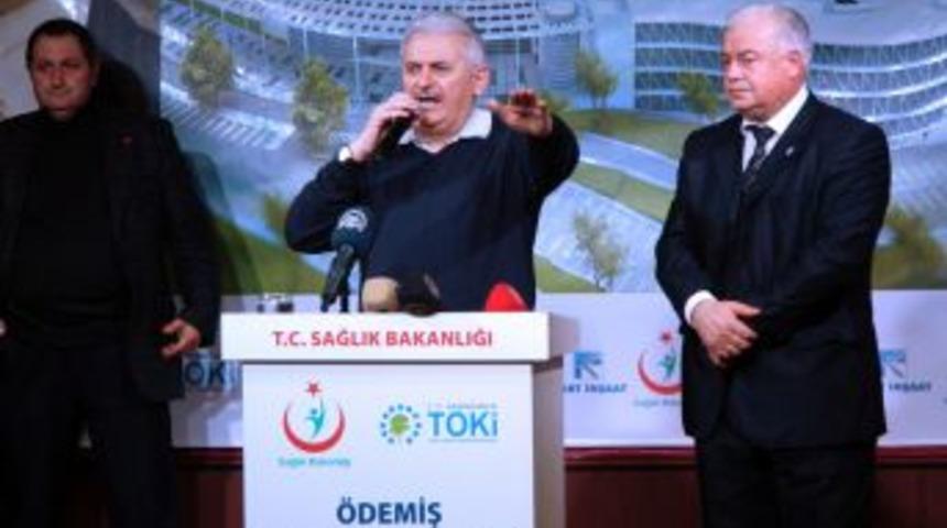 Bakan Yıldırım, &Ouml;demiş'te Hastane Temeli Attı