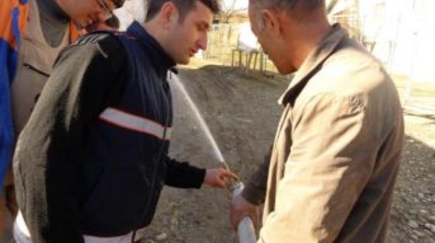 K&ouml;yl&uuml;ler Yangın S&ouml;nd&uuml;rme Tatbikatında