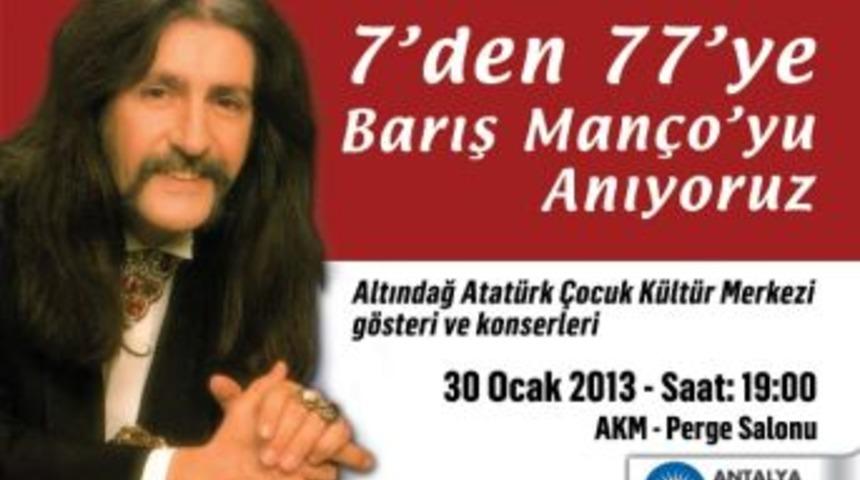 B&uuml;y&uuml;kşehir Belediyesi Barış Man&ccedil;o&rsquo;yu Anıyor