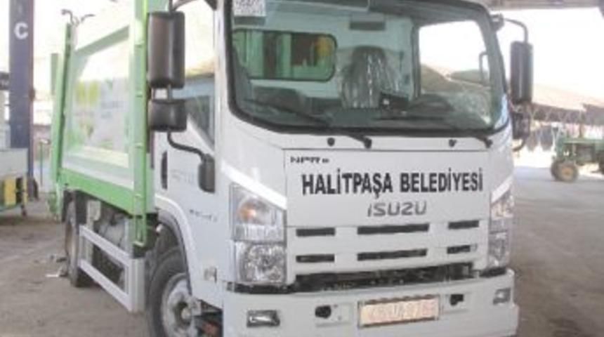 Halitpaşa Belediyesi'ne &Ccedil;&ouml;p Toplama Aracı Hibe Edildi