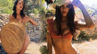 Alessandra Ambrosio böyle zeytin topladı!