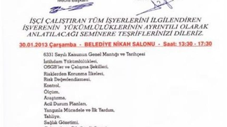 Nazilli&rsquo;de &lsquo;iş Sağlığı Ve G&uuml;venliği Kanunu&rsquo; Konuşulacak