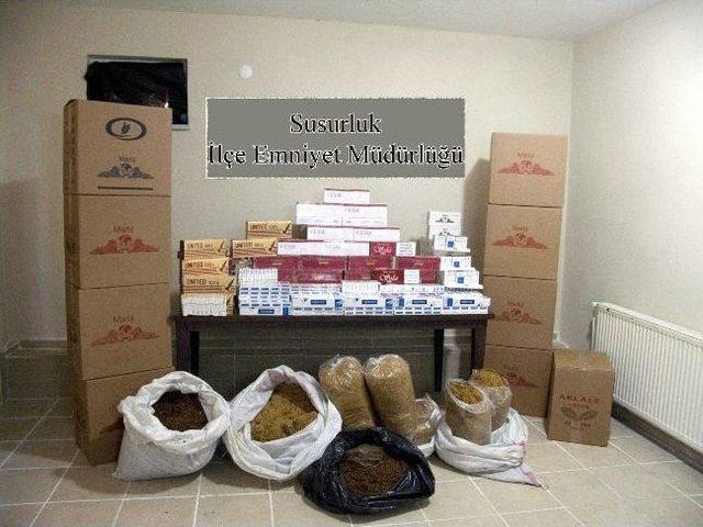 Susurluk ta Ka&ccedil;ak Sigara Ve İ&ccedil;ki Operasyonu 1