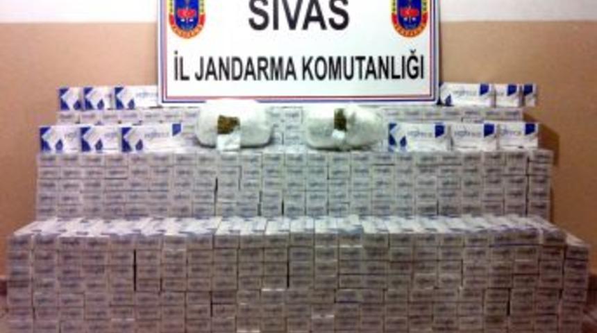 Sivas&rsquo;ta 10 Bin Paket Ka&ccedil;ak Sigara Ele Ge&ccedil;irildi