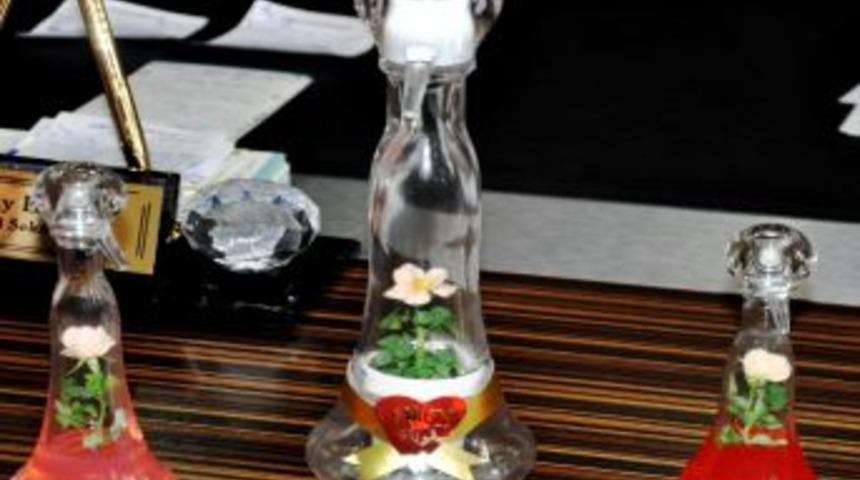 Cam Şişe I&ccedil;inde Minyat&uuml;r Canlı G&uuml;l