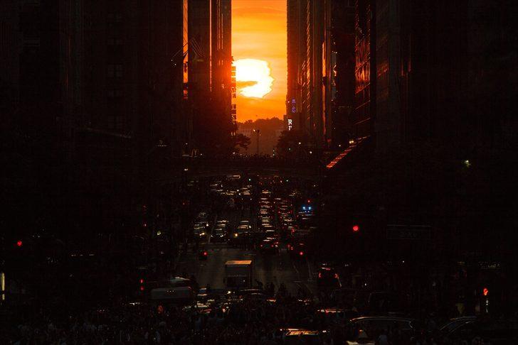 New York'ta gün batımı 'Manhattanhenge' G4