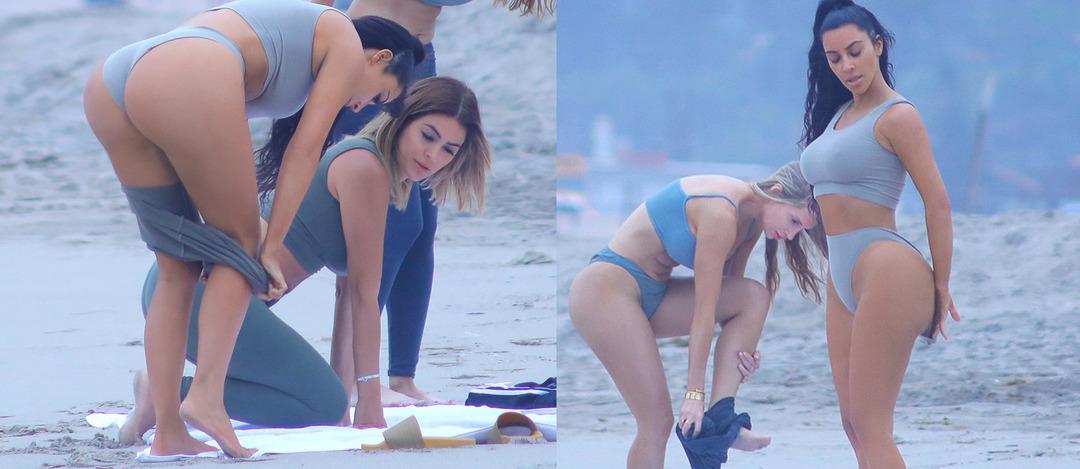 Kim Kardashian meğer kal&ccedil;alarının formunu spora bor&ccedil;luymuş!