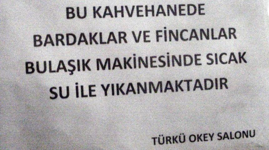 Hijyenik Kahvehaneye SESOB'dan Teşekk&uuml;r Belgesi