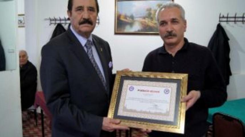 Hijyenik Kahvehane&rsquo;ye Sesob&rsquo;dan Teşekk&uuml;r Belgesi