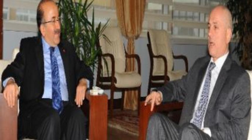 G&uuml;rcistan&rsquo;ın Trabzon Başkonsolosu Kalandze&rsquo;den Başkan G&uuml;mr&uuml;k&ccedil;&uuml;oğlu&rsquo;na Ziyaret
