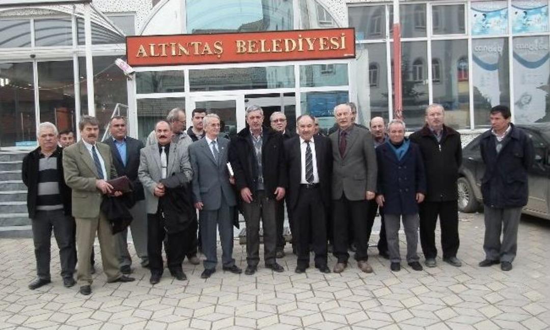 Chp K&uuml;tahya Teşkilatından Altıntaş&rsquo;ın Chp&rsquo;li Belediye Başkanına 'destek' Ziyareti