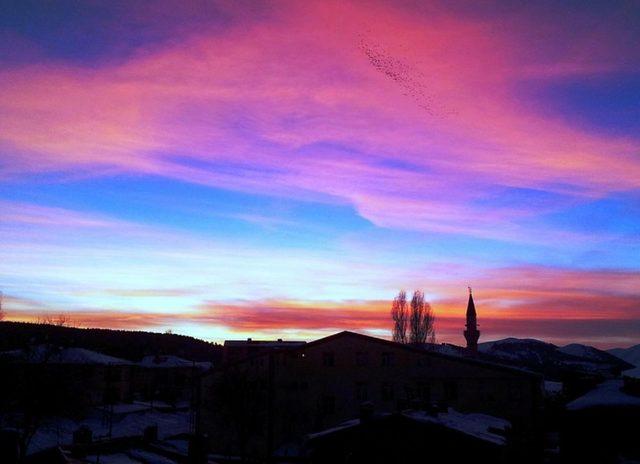 Sarıkamış’ta Gün Batımı Seyirlik Oldu 1