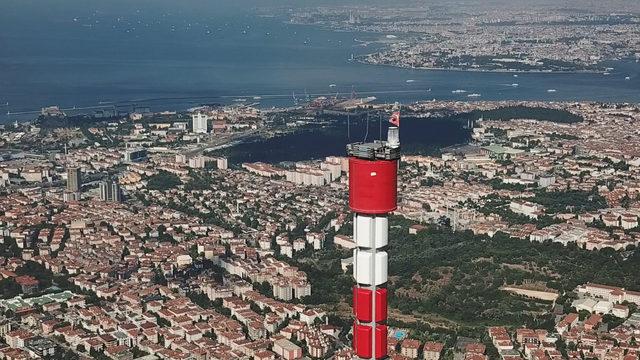 (Havadan fotoğraflarla) - Küçük Çamlıca TV-Radyo Kulesi inşaatında sona yaklaşılıyor