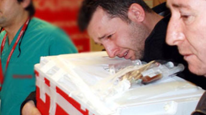 Babasının organlarını eliyle taşıdı