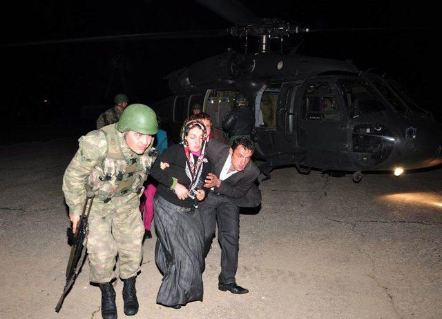 Hamile Kadın Askeri Helikopterle Hastaneye Kaldırıldı