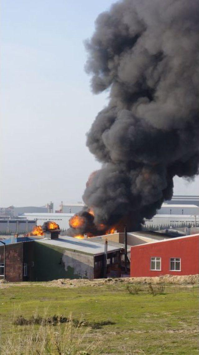 Boya fabrikası alev topuna d&ouml;nd&uuml; 1