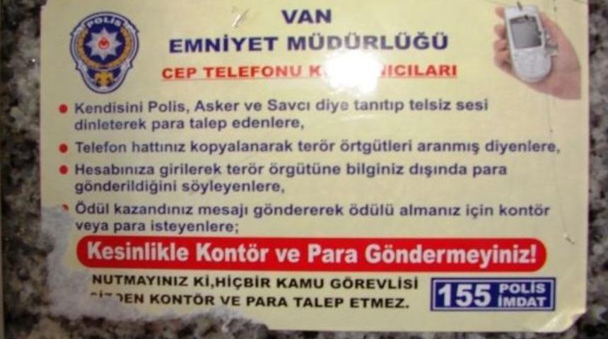 Van Emniyet M&uuml;d&uuml;rl&uuml;ğ&uuml;&rsquo;nden Dolandırıcılık Uyarısı