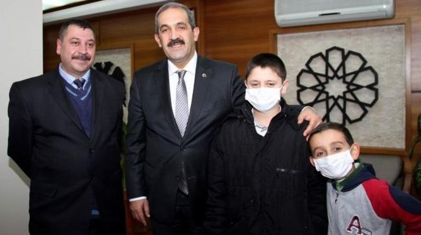 L&ouml;semili &Ccedil;ocuklardan Başkan &Uuml;rg&uuml;p&rsquo;e Ziyaret