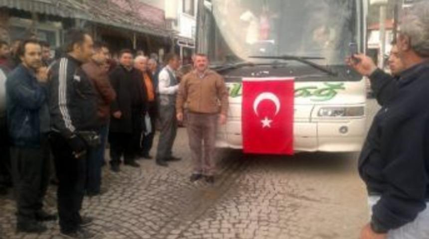 G&uuml;re&rsquo;den İlk Kez Bir Otob&uuml;s Vatandaş, Kutsal Topraklara Yolcu Edildi