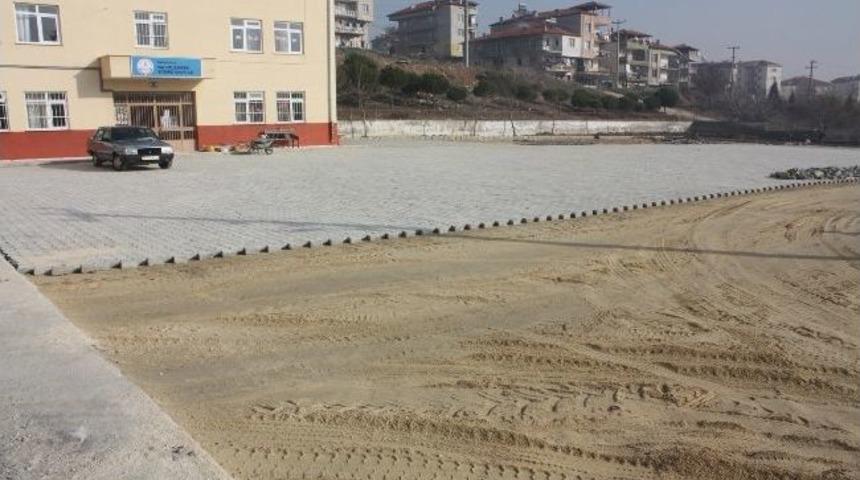 Kula'da Okullara Parke Taşı D&ouml;şeniyor