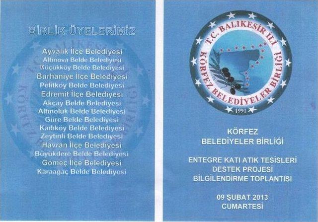 Entegre Katı Atık Tesisleri Toplantısı Burhaniye&rsquo;de Yapılacak 1