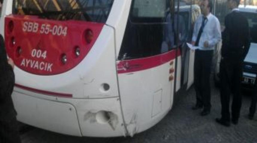 Samsun&rsquo;da Tramvay Kazası Ucuz Atlatıldı