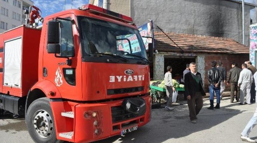 Bafra&rsquo;da Yangın