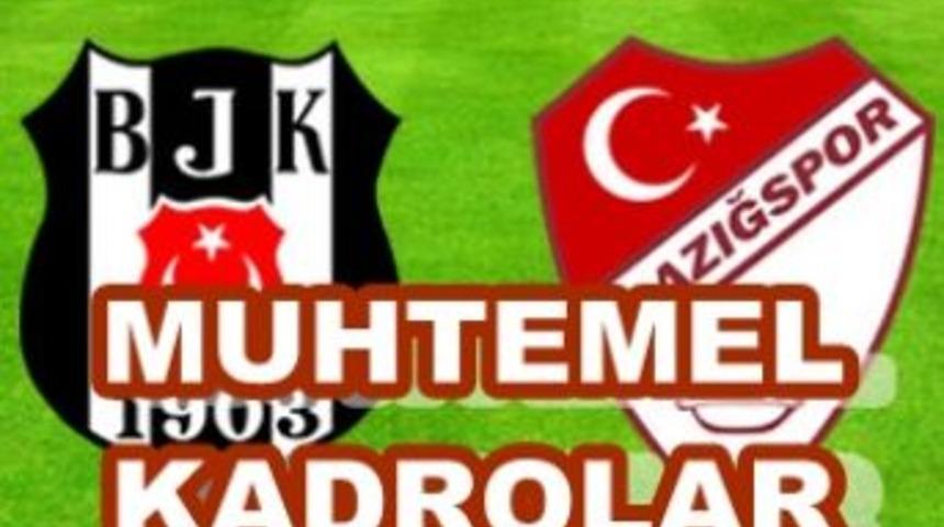 SB Elazığspor ve Beşiktaş&rsquo;ın kadroları