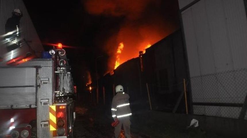 İzmir'de Fabrika Yangını