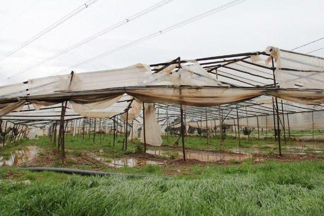 İzmir&rsquo;de Tarım Arazilerini Sağanak Yağış Vurdu 1