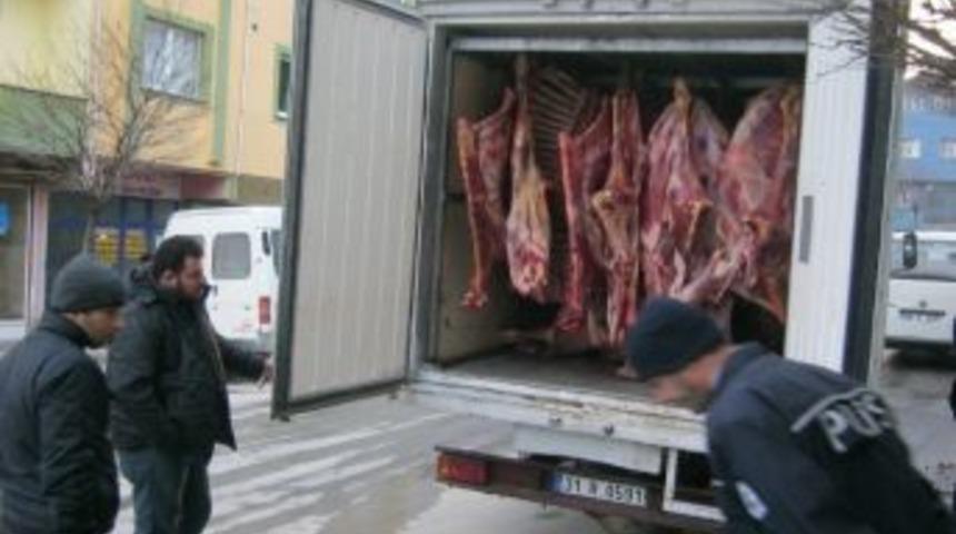 Kahramanmaraş'ta 5 Ton Kokmuş Et Ele Ge&ccedil;irildi