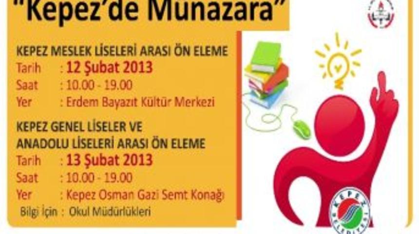 Kepez&rsquo;de Liseler Arası M&uuml;nazara Yarışması