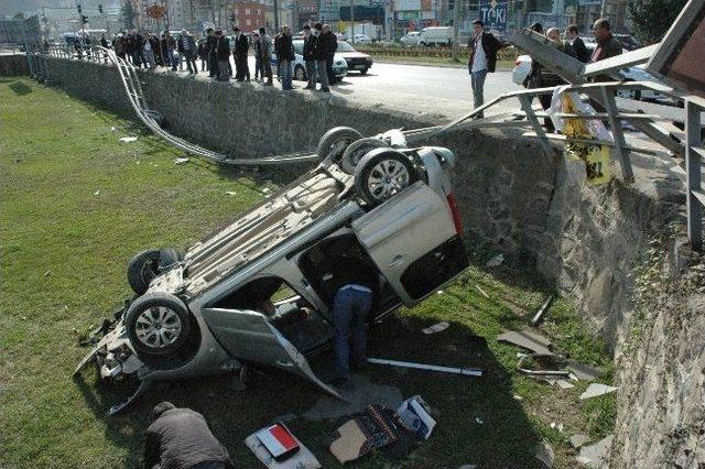 Trabzon'da Trafik Kazası: 1 Yaralı