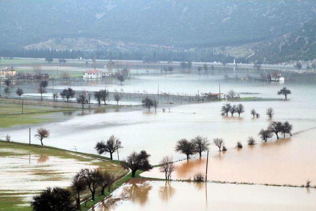 Muğla'da Göle Dönen Tarlalarda Hasar Tespit Çalışmasına Başlandı