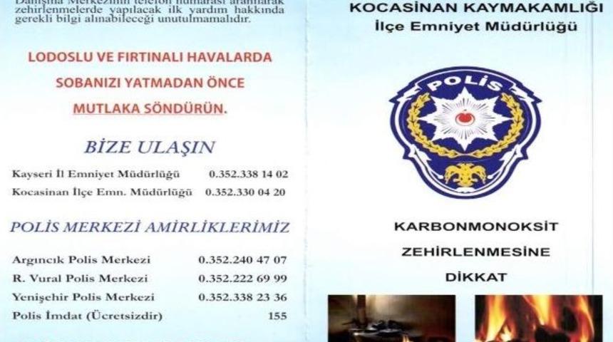 Emniyet&rsquo;ten Soba Zehirlenmelerine Broş&uuml;rl&uuml; Uyarı