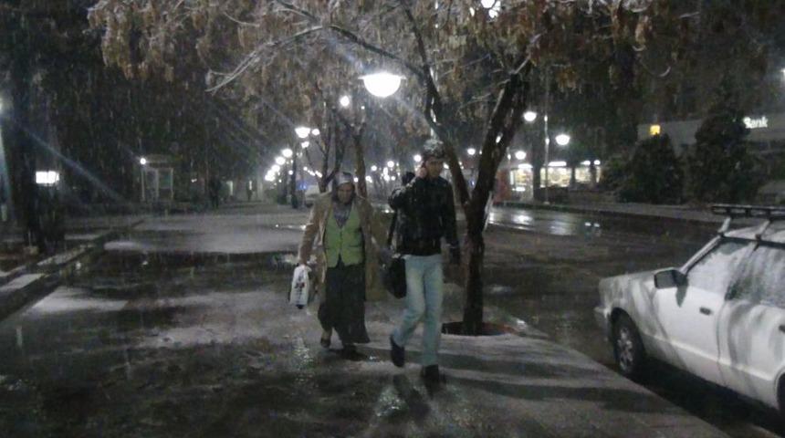 Aksaray&rsquo;da Kar Yağışı