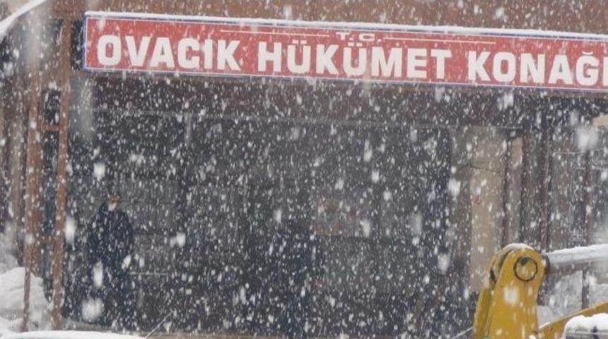 Ovacık'ta Kar Yağışı