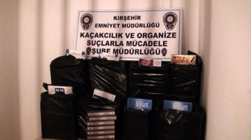 Kırşehir&rsquo;de 6 Bin 250 Paket Ka&ccedil;ak Sigara Ele Ge&ccedil;irildi