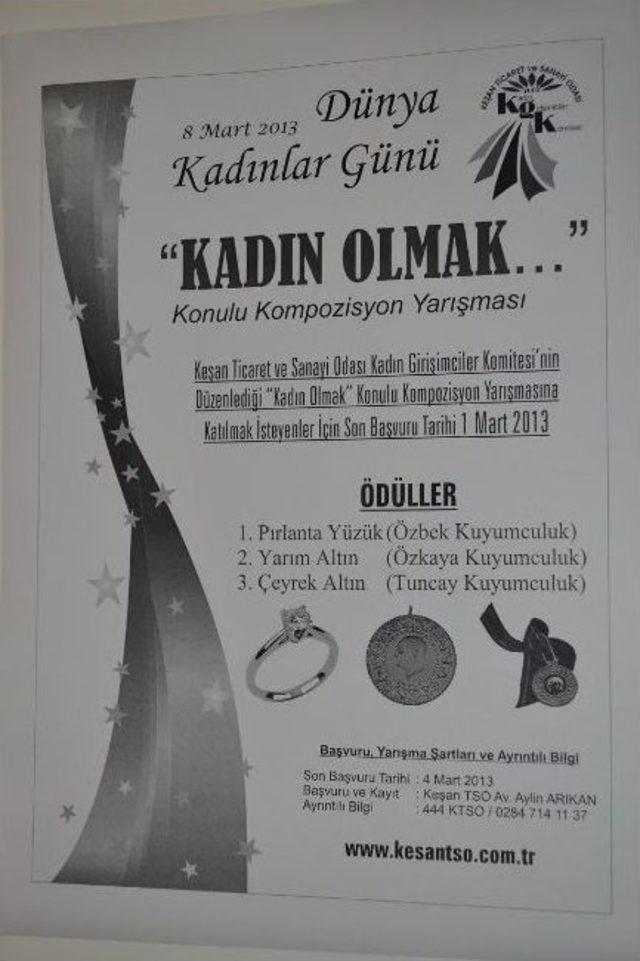 Keşan Tso Kadınlar Günü Nedeniyle Ödüllü Kompozisyon Yarışması Düzenleyecek 1