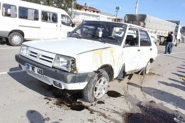 Tır Otomobile Çarptı: 1 Yaralı 1