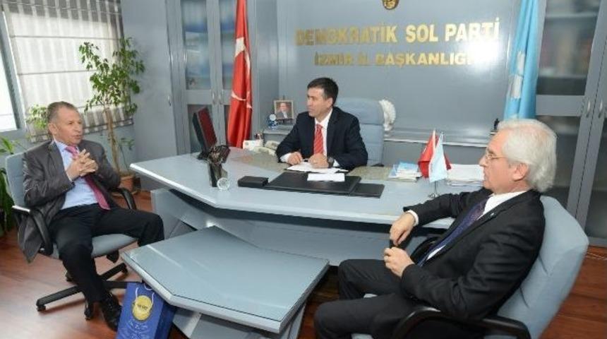 Ege-koop Genel Başkanı H&uuml;seyin Aslan Dsp&rsquo;ye Gitti