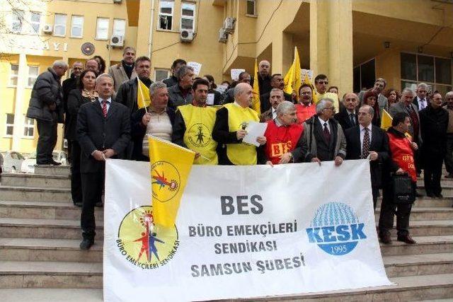 Samsun’da Bordro Yakma Eylemi