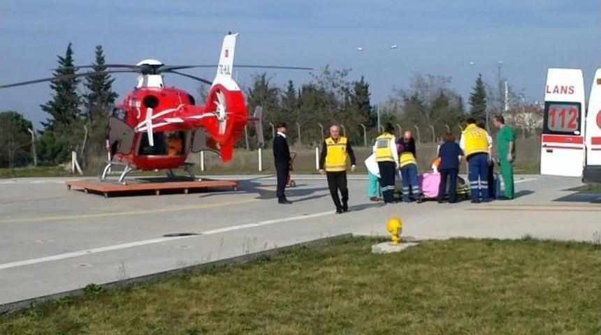 Kalbi Duran Polis Memuru Ambulans Helikopter İle Gata'ya Sevk Edildi