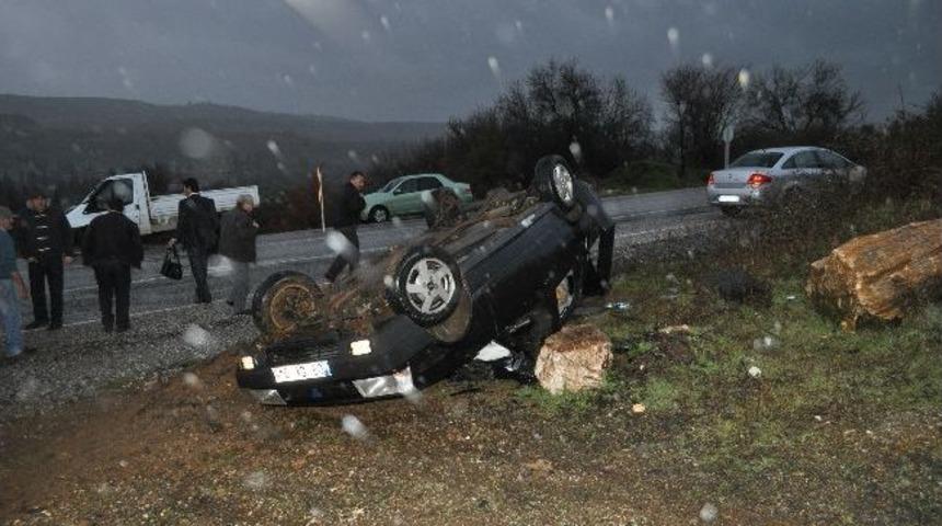 Takla Atan Ara&ccedil;tan Burnu Bile Kanamadan &Ccedil;ıktı
