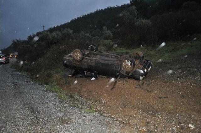 Takla Atan Araçtan Burnu Bile Kanamadan Çıktı