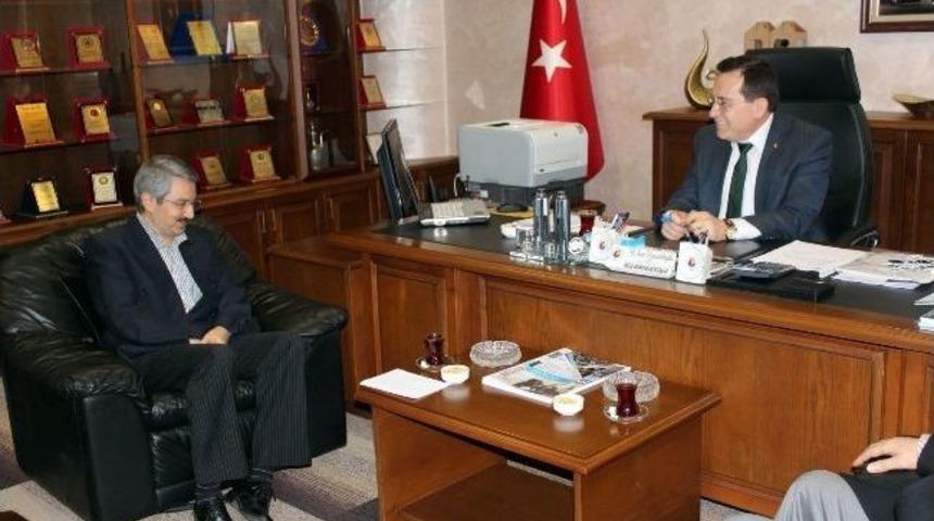 İran İslam Cumhuriyeti Başkonsolosu Nohasi, Başkan Hacısalihoğlu’nu Ziyaret Etti